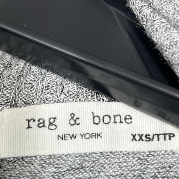 RAG & BONE Sweater Shirt Women Size XXS Gray Long Sleeve Turtleneck - Picture 10 of 12